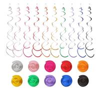 SYEYCW 40 Pièces Décoration Tourbillon à Suspendre, Décorations de Plafond en Double Spirale,Pendentifs à Double Spirale, pour les mariages, anniversaires, anniversaires et fêtes (Multicolore)
