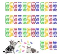 SYEYCW 40 Pièces Jouet Ressort pour Chat, Colorful Spirale Jouets a Ressort pour Chats, Chatons Jouets à Ressort en Plastique, Jouets pour Chats Interactifs, Jouets de Mâcher pour Chat, 4 Couleurs