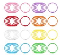 SYEYCW 48 Pièces Anneaux de Reliure, 30 mm Anneau de Reliure de Couleur, Carte Anneau Binder Porte Clés en Métal, pour Papier, Documents, Albums Photos, Clés, Scrapbooking, 8 Couleurs