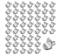 SYEYCW 50 Pièces Taquets pour Étagères, 5 mm Taquet Étagère Support, Piquets de Support Équerre L Forme, Antidérapant Support Etagere Armoire, pour Meubles, Armoire, Bibliothèque, Étagères en Verre