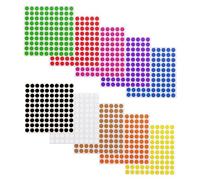SYEYCW 5000 Pièces Pastille Autocollante Ronde, 10mm Couleur Codage Étiquettes, Pastille Autocollante Couleur, pour Calendriers, Scolaires, Famill, Bureau, Carte, Artisanat Art, 10 Couleurs