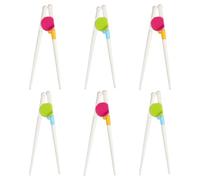 SYEYCW 6 Paires Baguette Enfant, Baguette Chinoise Enfant, Baguettes D'Apprentissage Réutilisables, Avec Baguettes en Silicone pour Enfants, Lave Vaisselle pour Enfants, Adultes, Débutants