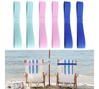 SYEYCW 6 Pièces Bandeaux pour Serviettes de Plage, Bandes Élastiques à Serviettes pour Chaises Longues, Extensibles, Réutilisables, pour Piscine, Accessoires de Plage, Vacances