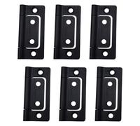 SYEYCW 6 Pièces Charnières, 51 x 25mm Charnières Pliables, Charnière Encastrées de Porte, Paumelles de Porte, Charnières Silencieuses à Roulement, pour Portes, Fenêtres, Armoires, Noir