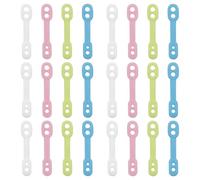 SYEYCW 60 Pièces Crochets de Suspension Coupe-Vent avec Verrou Antidérapant, Bandes en Silicone pour Corde à Suspendre en Plein Air, Idéal pour Un Usage Domestique, Buanderie ou Balcon, 4 Couleurs