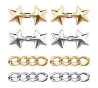 SYEYCW 8 Paires Resserre Pantalon, Serre Taille Pantalon, Bouton Jean Clipsable, Pince pour Pantalon Trop Large, Ceinture Ajustable Sans Couture, pour Jeans Larges, Jupes, Vêtements, Manches, Pulls