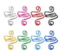 SYEYCW 8 Pièces Anneau de Tension Crochet, Anneaux à Tricoter Réglables, Anneaux à Crocheter Métalliques avec Guide-Fil Ouvert, Accessoires de Tricot Faits Main, pour la Couture et l'Artisanat