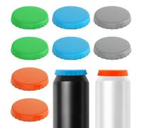 SYEYCW 8 Pièces Bouchon Canette, Bouchon Canette Soda, Bouchons pour Canettes en Silicone, Multicolore Couvercles pour Canettes de Cola Réutilisables Anti-Poussière, pour Bière, Cola et Boissons
