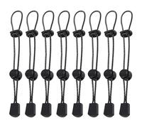 SYEYCW 8 Pièces Boucle de Fixation de Corde, Support de Corde de Canne de Randonnée, Cordon Elastique Ajustable pour Sac à Dos, Accessoires de Randonnée, pour Bâtons de Trekking, Noir