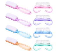 SYEYCW 8 Pièces Brosse à Ongles, Brosse Ongle à Manche, Poignée en Plastique Outil, Brosse de Nettoyage à la Main pour Nettoyer les Ongles, Nettoyage Lavage Quotidien, pour Ongles, Jardin, Maison