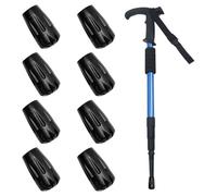 SYEYCW 8 Pièces Embout Bâtons de Marche, Durables Capuchons de Bâtons de Randonnée, Protecteur en Caoutchouc Embouts, Universels de Caoutchouc Trekking Nordique pour Asphalte, Montagne