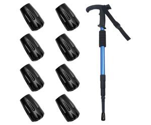 SYEYCW 8 Pièces Embout Bâtons de Marche, Durables Capuchons de Bâtons de Randonnée, Protecteur en Caoutchouc Embouts, Universels de Caoutchouc Trekking Nordique pour Asphalte, Montagne