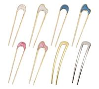SYEYCW 8 Pièces French Hair Pin, Épingles à Cheveux U Bâton, Français Épingle à Cheveux en Métal, Épingles à Cheveux Françaises Vintage Épingles à Cheveux, Forme de U Épingle pour Femmes Filles