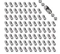SYEYCW 80 Pièces Remplacement de Connecteur de Chaîne en Acier Inoxydable, Rouleau Romain Vertical de Remplacement de 4,5 mm, pour Enrouleurs de Rideaux, Chaînes de Stores Romains et Verticaux