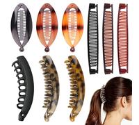 SYEYCW 9 Pièces Banana Clip, Pince Banane Cheveux Femme, Queue de Poisson Clip pour Femmes, Classique Pinces à Cheveux, Accessoire Cheveux Pince Banane pour le Sport la Vie, pour Femmes et Filles