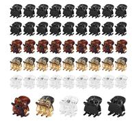 SYEYCW Lot de 50 mini pinces à cheveux, petites pinces à cheveux en plastique antidérapant, mini pinces à cheveux en plastique pour cheveux épais moyens, accessoires pour femmes et filles, 5 couleurs
