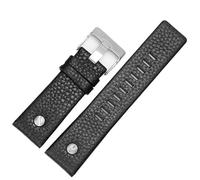 SYFCSEW Bracelet de montre Diesel en cuir de vache pour homme DZ4323 DZ1657 DZ4318 Motif litchi uni 22 24 26 27 28 30 mm