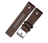 SYFCSEW Bracelet de montre Diesel en cuir de vache pour homme DZ4323 DZ1657 DZ4318 Motif litchi uni 22 24 26 27 28 30 mm