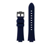 SYFCSEW Bracelet de montre en caoutchouc de silicone compatible avec Maserati Trident R8821108039 R8821108038 Bracelet de sport à sangle de bouche personnalisée 21 mm 24 mm(Blue-black A,21mm)
