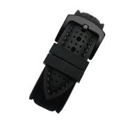 SYFCSEW Bracelet de montre étanche en caoutchouc de silicone souple et respirant for homme 20 mm 22 mm 24 mm compatible avec la chaîne de montre de sport Seiko Citizen Mido Tissot(Black line-black,22m