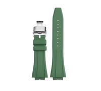 SYFCSEW GA-2100 GA-2110 Bracelet de montre en caoutchouc modifié compatible avec le bracelet de montre en silicone de sport série C-asio G-SHOCK GM-5600 GA2100 GM2110(Green-silver B)