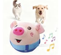 SYFFWZH Interactive Dog Toys, 2025 Upgrade Active Moving Pet Plush Toy, Moving Interactive Squeaky Toy, Pig Plush Sound Electronic Dogs Toy Pets Balls