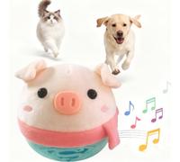 SYFFWZH Interactive Dog Toys, 2025 Upgrade Active Moving Pet Plush Toy, Moving Interactive Squeaky Toy, Pig Plush Sound Electronic Dogs Toy Pets Balls