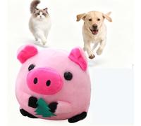 SYFFWZH Interactive Dog Toys, 2025 Upgrade Active Moving Pet Plush Toy, Moving Interactive Squeaky Toy, Pig Plush Sound Electronic Dogs Toy Pets Balls