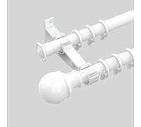 SYFNLPH Tringle à Rideaux Double, tringles à Rideaux Robustes, tringles à Rideaux en Alliage d'aluminium for fenêtres, Rails à Rideaux Robustes(A,3.9m(12.8ft))