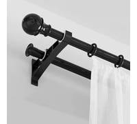 SYFNLPH Tringle à Rideaux Double, tringles à Rideaux Robustes, tringles à Rideaux en Alliage d'aluminium for fenêtres, Rails à Rideaux Robustes(B,3.9m(12.8ft))