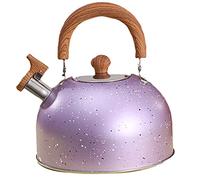 Syfunlv 2L Bouilloire Sifflante Induction, Bouilloire à Flûte en Acier Inoxydable, Inox Théières pour Cuisinière, Bouilloire À Thé Sifflante avec Poignée Résistant À La Chaleur,pour Tous Feux (purple)