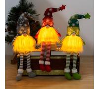 SYFUNLV 3 Pièces GNOME De Noel Lumineux,LED de Noël en Peluche Gnomes,Lutin de Noel Farceur de Peluch,Décoration Lutin lumineuxPour Décoration De Noel Et Décoration De Table (Style 2)