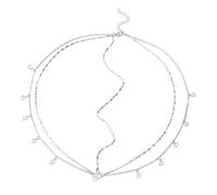 SYFUNLV Bandeau à Strass Style en Alliage Argenté,Boho Couches Tête Chaîne Strass Bandeau Tête,Chaîne Vintage Coiffes,pour Cheveux Idéal pour un Mariage un Bal un Festival une Fête (Argent)