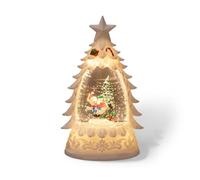 SYFUNLV Boule à Neige de Noël,Lampe De Noël avec Tempête de Neige Automatique et Illuminations,Lampes Portatives Lanternes,pour la Maison,la Chapelle,Les Décorations (Style 2)