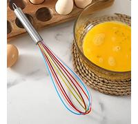Syfunlv Fouet Patisserie, Fouets en Silicone, Fouets Cuisine, Fouet Cuisine Silicone avec PoignéE en Acier Inoxydable, pour MéLanger, Fouetter, Batter, Faire Mousser Et Remuer. (30cm)