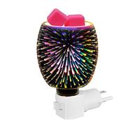 Syfunlv Lampe à parfum électrique et aromatique 3D, veilleuse décorative en verre avec feux d'artifice artificiels