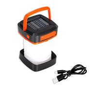 SYFUNLV Lampe de Camping LED Pliable Solaire,Extérieur Pliante de Poche Télescopique,Lanterne Torche Solaire USB Nomade,pour Les Pannes de Courant,la Randonnée Nocturne Le Camping (Orange)