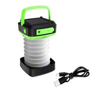 SYFUNLV Lampe de Camping LED Pliable Solaire,Extérieur Pliante de Poche Télescopique,Lanterne Torche Solaire USB Nomade,pour Les Pannes de Courant,la Randonnée Nocturne Le Camping (Vert)