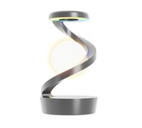 Syfunlv Lampe de Table à Induction Rotative Flottante,Veilleuse LED avec Contrôle Tactile et Chargeur Sans Fil,Lampe de Chevet Flottante Rotative à Commande Intelligente,pour Chambres Bureau (Gris)
