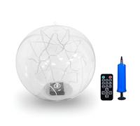 Syfunlv Lampe Flottante Piscine Solaire 2 Pièces,Boule Lumineuse LED Piscine à Couleurs Changeantes,Exterieure Solaire Lumiere Globe 35cm Lumière,Pour Piscine,Plage,Jardin (Blanc Chaud)
