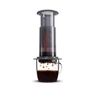 Syfunlv Petite Cafetière Portable,Méthode 3 en 1 Combinant Cafetière à Piston et Espresso avec Chambre,Piston & Filtres,Café Corsé Sans Amertume,pour Camping & Voyage (Gris)
