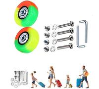 Syfunlv roulettes de Valise Roues, Roue Valise Universelle, Roulette de Remplacement en Caoutchouc Métal de Luggage, pour Valise de Bagage 50mm*18 mm, en Couleur