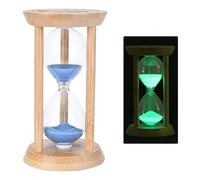Syfunlv Sablier en Bois, Sablier Lumineux de dix Minutes, 13,5 x 7,5 cm, Minuterie de Cuisine, Enfants Couleur Sablier, Minuterie Dentaire pour Enfants,pour Maison,Bureau,École,Cuisine (Bleu)