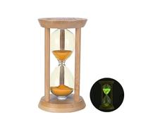 Syfunlv Sablier en Bois, Sablier Lumineux de dix Minutes, 13,5 x 7,5 cm, Minuterie de Cuisine, Enfants Couleur Sablier, Minuterie Dentaire pour Enfants,pour Maison,Bureau,École,Cuisine (Orange)
