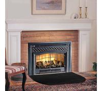 Syfunlv Tapis Ignifuge Devant De Cheminee, Tapis Ignifuge Polyvalent, Tapis De Protection Anti Feu Demi-Rond, pour cheminée d'intérieur Protection de poêle, Protège les sols des étincelles (S)