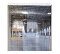 SYFXZZDS PVC a lanieres de Portes d'entrées, PVC Transparent Rideau de Séparation 1.3mm Imperméable À l'eau Transparent Rideau Laniere PVC pour Entrepôt Garage Industrie(120x220cm/47.24x86.61in)