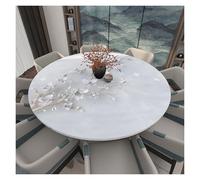 SYFXZZDS Rond Film de Protection de Table, 1,5mm D'épaisseur PVC Imperméable 3D Protection de Table for Bureau, Commode, Table À Manger, Meubles(C,Diameter-120cm)