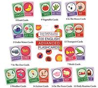 syga English Advance Flash Cards Lot de 100 cartes pour apprendre l'anglais Multicolore