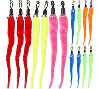 Syglawnd 15 pièces de recharges de Jouets en Forme ver pour Chat 7 Pouces, Remplacement Baguette Jouets pour Chat, Accessoires Baguette Couleur aléatoire, Recharge Jouet interactif pour c