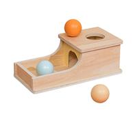 Syglawnd Boîte de Permanence d'objets, boîte à pièces de Monnaie en Bois, Jouets avec Boule en Forme tiroir pour l'éducation précoce des Enfants, Jouets Chute Balle